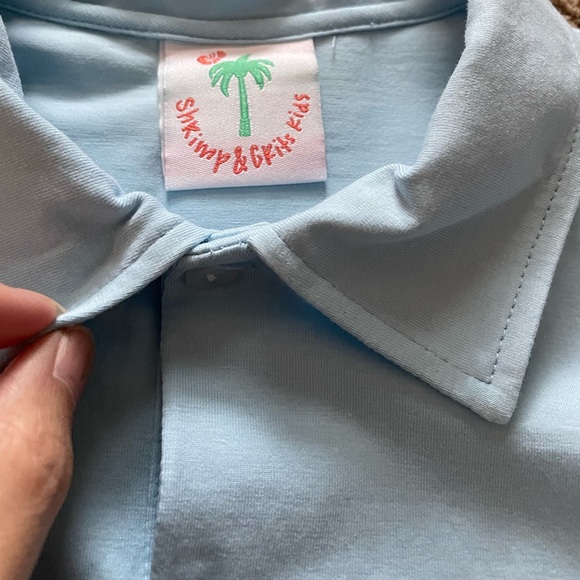 Shrimp & Grits Kids Boys Collared Polo Top - Picture 2 of 3